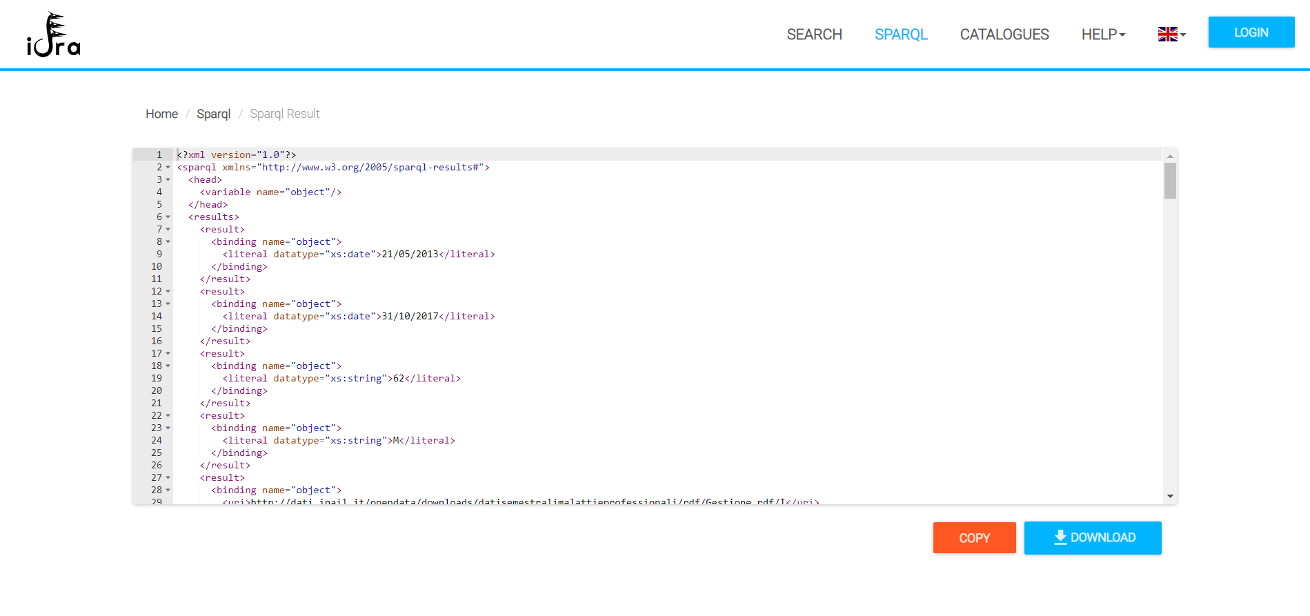 SPARQL Result alt tag